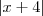\left| x+4\right|