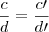 \frac{c}{d} = \frac{c\prime}{d\prime}