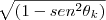 \sqrt[]{\left(1- {sen}^{2}{\theta}_{k} \right)}