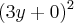 (3y + 0)^2