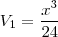 V_1=\frac{x^3}{24} V_1=\frac{x^3}{24}