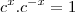 c^{x}.c^{-x} = 1 c^{x}.c^{-x} = 1