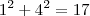 1^2+4^2=17