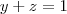 y+z=1 y+z=1