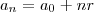 a_n = a_0 + nr