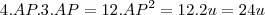 4.AP.3.AP=12.AP^2=12.2u=24u 4.AP.3.AP=12.AP^2=12.2u=24u
