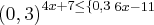 \left( {0,3} \right)^{4x+7\leq\{0,3}^{6x-11} \left( {0,3} \right)^{4x+7\leq\{0,3}^{6x-11}