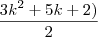 \frac{3k^2+5k+2)}{2}