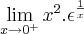 \lim_{x\rightarrow0^+}x^2.\epsilon^\frac{1}{x} \lim_{x\rightarrow0^+}x^2.\epsilon^\frac{1}{x}