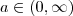 a \in (0,\infty) a \in (0,\infty)