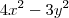 {4x}^{2}-{3y}^{2} {4x}^{2}-{3y}^{2}