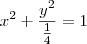 x^2 + \frac{y^2}{\frac{1}{4}} = 1