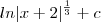 ln|x+2|^\frac{1}{3} + c