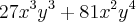 27{x}^{3}{y}^{3}+81{x}^{2}{y}^{4}