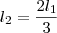 l_2 = \frac{2l_1}{3} l_2 = \frac{2l_1}{3}