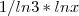 1/ln3 * ln x 1/ln3 * ln x