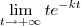 \lim_{t\to+\infty} te^{-kt}