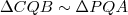 \Delta CQB\sim \Delta PQA \Delta CQB\sim \Delta PQA
