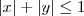|x|+|y| \leq 1