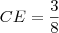 CE=\frac{3}{8}