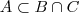 A\subset B\cap C A\subset B\cap C