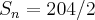 {S}_{n}=204/2 {S}_{n}=204/2