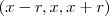 (x-r, x, x+r)