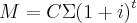 M= C{\Sigma(1+i)}^{t} M= C{\Sigma(1+i)}^{t}