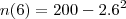 n(6)=200-2.6^2