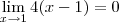 \lim_{x\rightarrow 1} 4(x-1) = 0