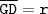 \mathtt{\overline{GD} = r}