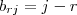 b_{rj}= j-r b_{rj}= j-r