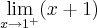 \lim_{x\rightarrow1^+}(x + 1) \lim_{x\rightarrow1^+}(x + 1)