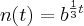 n(t)={b}^{\frac{1}{3}t} n(t)={b}^{\frac{1}{3}t}