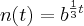 n(t)={b}^{\frac{1}{3}t}