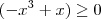 (-x^3+x)\geq0