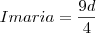 I{maria}&=&\frac{9d}{4}