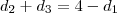 d_2+d_3=4-d_1