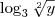 \log_3{\sqrt[2]{y}}
