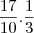 \frac {17}{10} . \frac {1}{3}