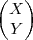 \begin{pmatrix}
   X  \\ 
   Y
\end{pmatrix}