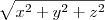 \sqrt{x^2+y^2+z^2} \sqrt{x^2+y^2+z^2}