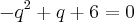 -{q}^{2}+q+6=0 -{q}^{2}+q+6=0