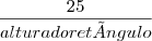\frac{25}{altura do retângulo}