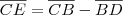 \overline{CE} = \overline{CB} - \overline{BD}
