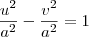 \frac{u^2}{a^2} - \frac{v^2}{a^2} = 1 \frac{u^2}{a^2} - \frac{v^2}{a^2} = 1