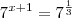 7^{x+1} = 7^{\frac{1}{3}} 7^{x+1} = 7^{\frac{1}{3}}