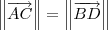 \left\|\overrightarrow{AC}\right\| = \left\|\overrightarrow{BD}\right\|