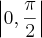 \left|0,\frac{\pi}{2} \right| \left|0,\frac{\pi}{2} \right|