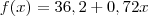 f(x)=36,2+0,72x
